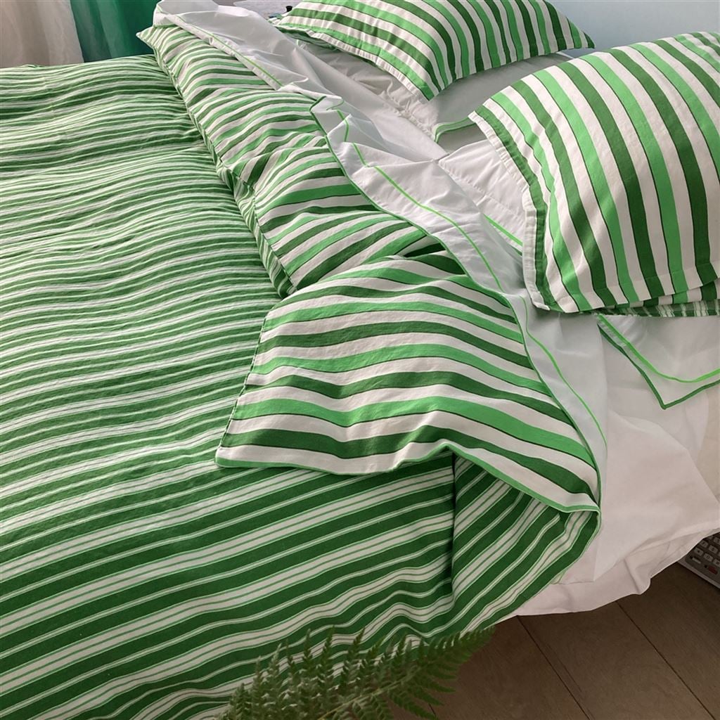 Burlington Stripe Emerald Bed Linen