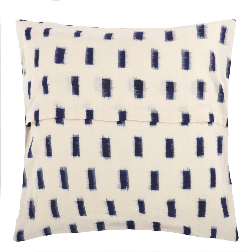 Ikat Cushion Indigo  - Reverse