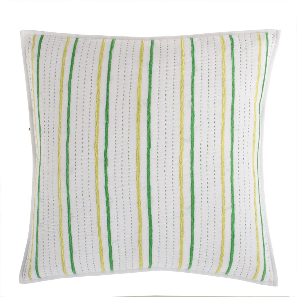 Embroidered Cushion Green 