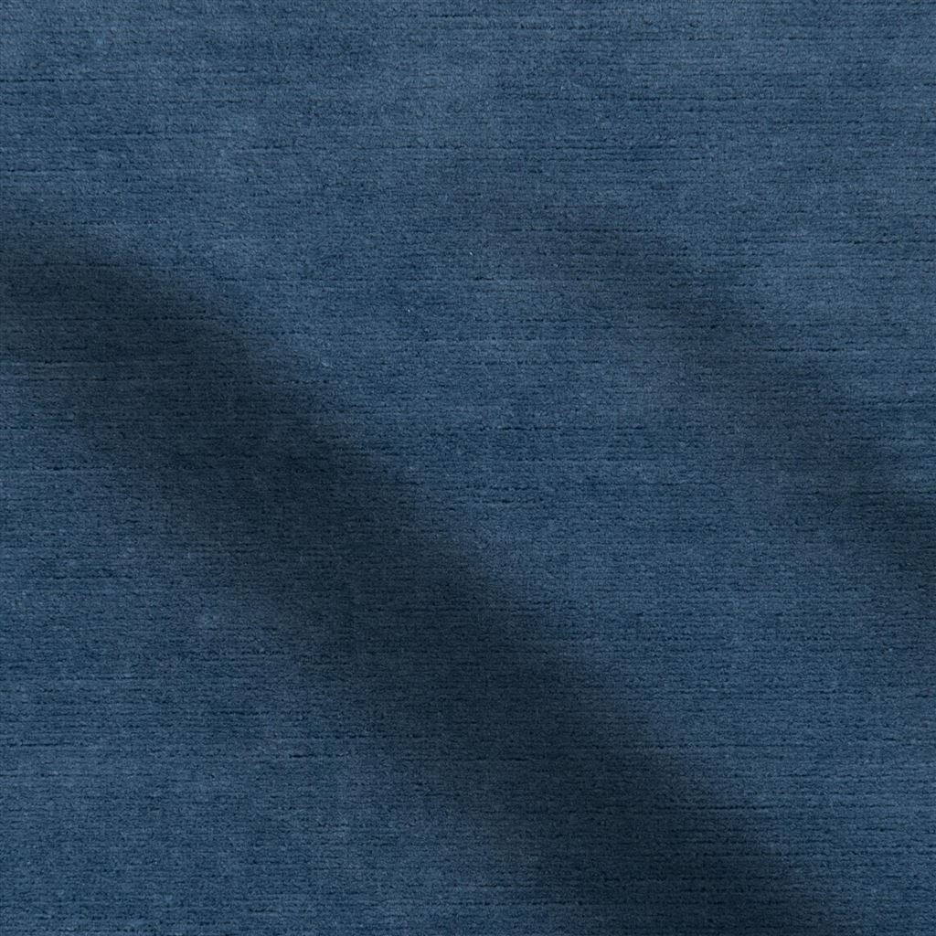 Linen Velvet Blue Ribbon