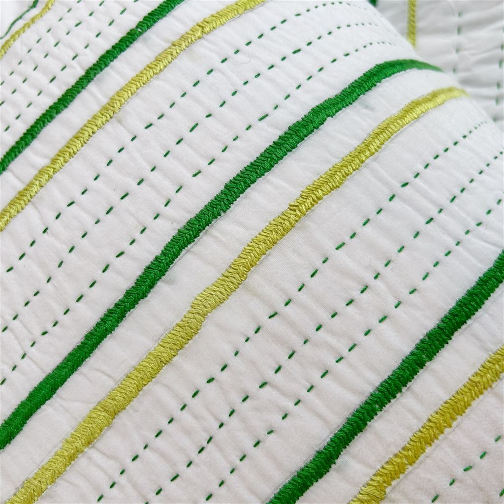 Green Embroidered Quilt
