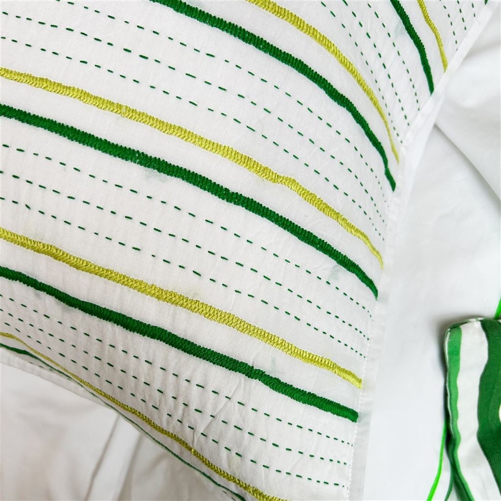 Green Embroidered Quilt