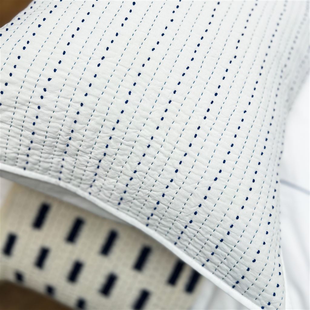 Cobalt Stitch Cushion