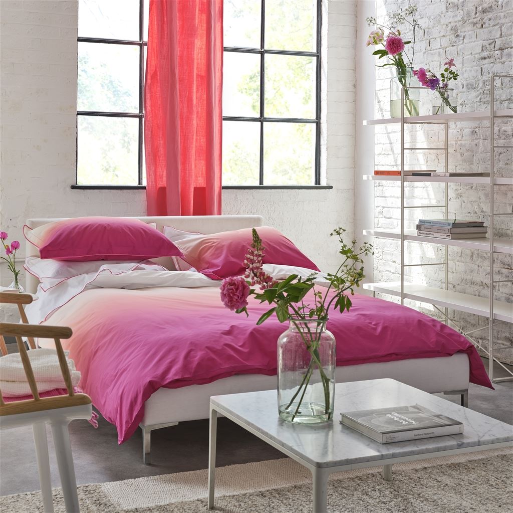 Savoie Fuchsia Pink Cotton Bed Linen Set