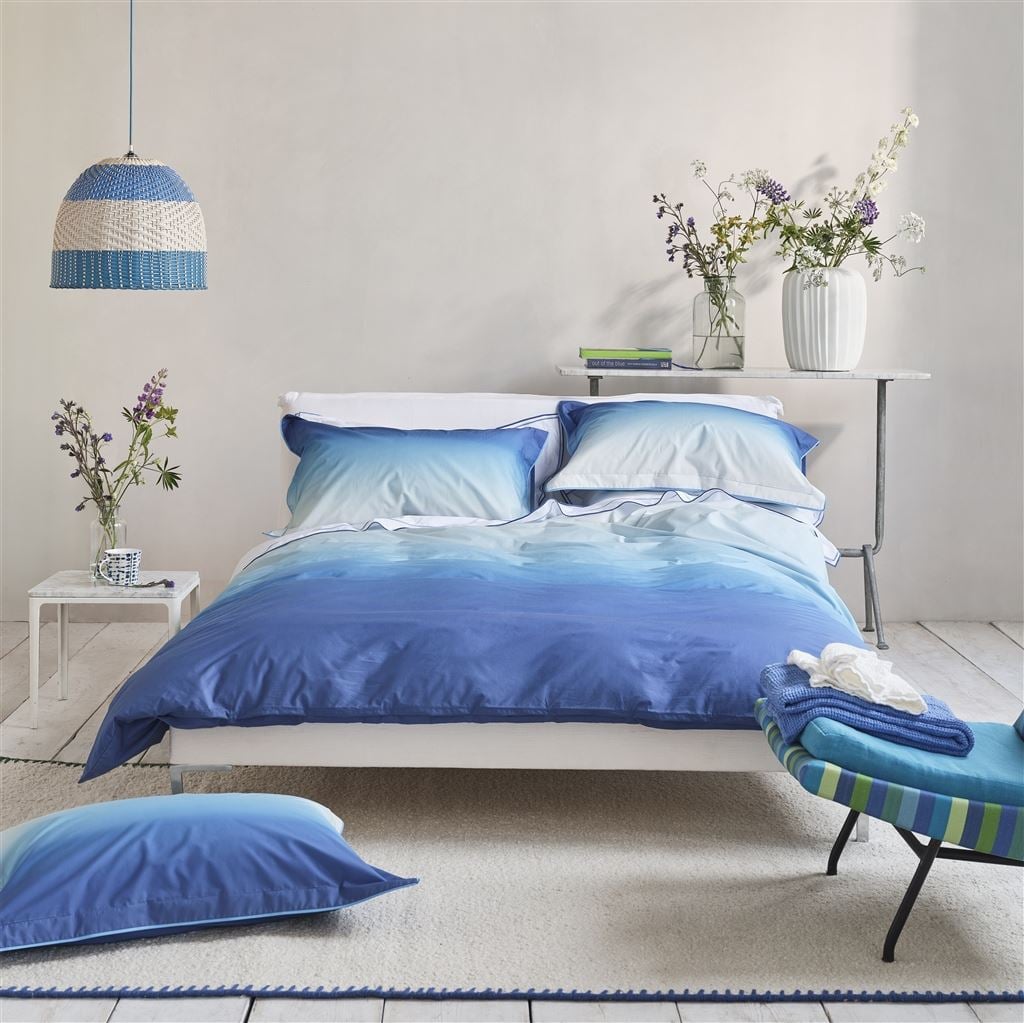 Savoie Cobalt Cotton Bed Linen Set