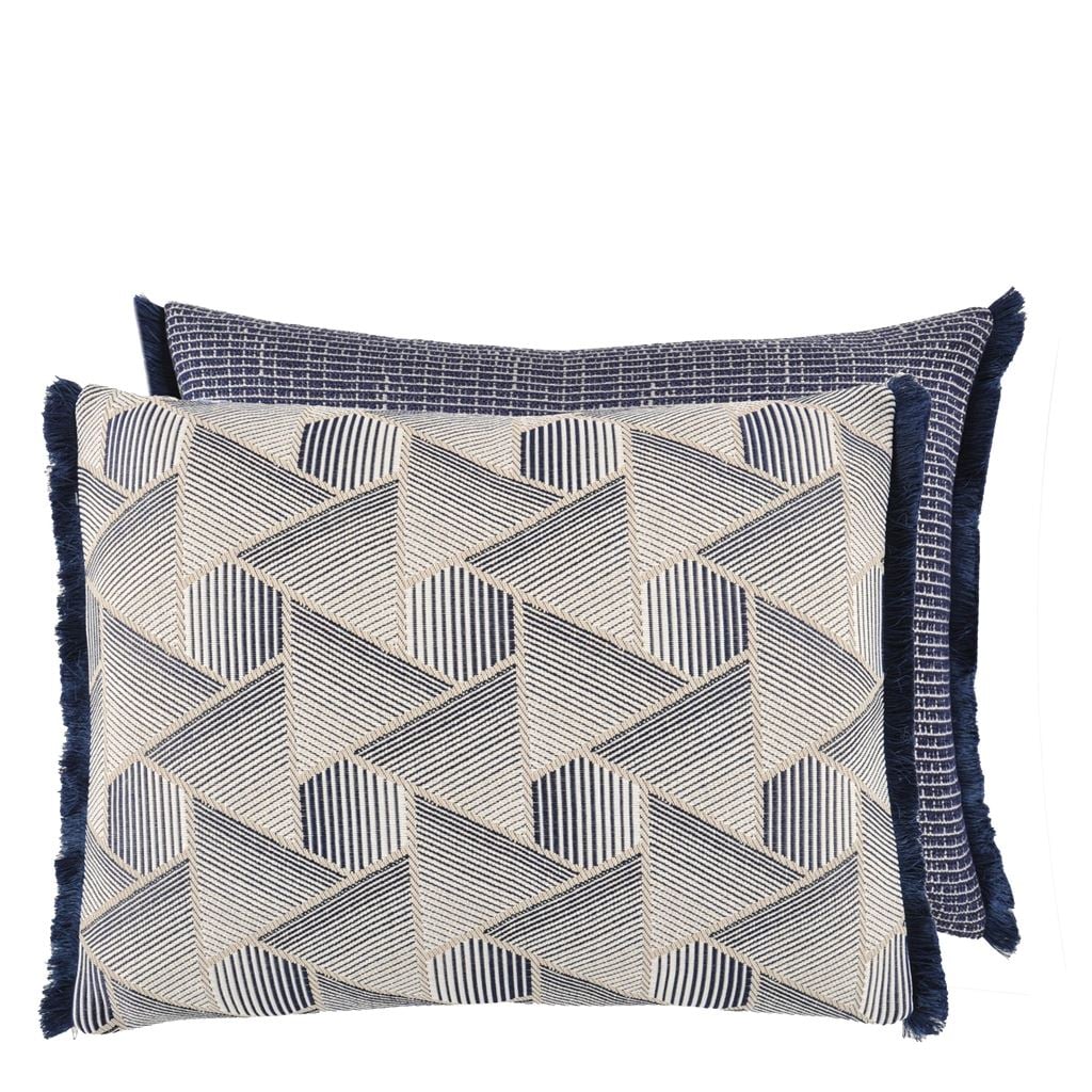 Delray Indigo Outdoor Pillow