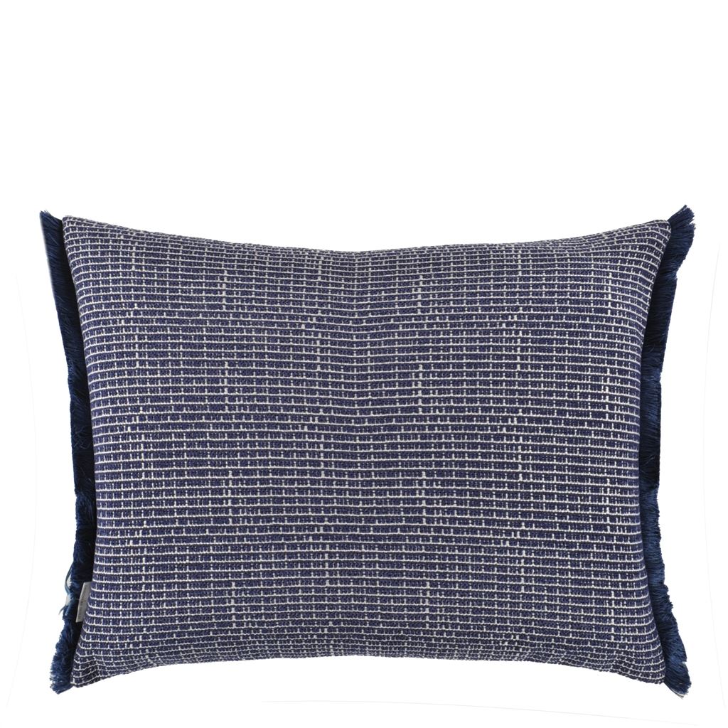 Delray Indigo Outdoor Cushion - Reverse