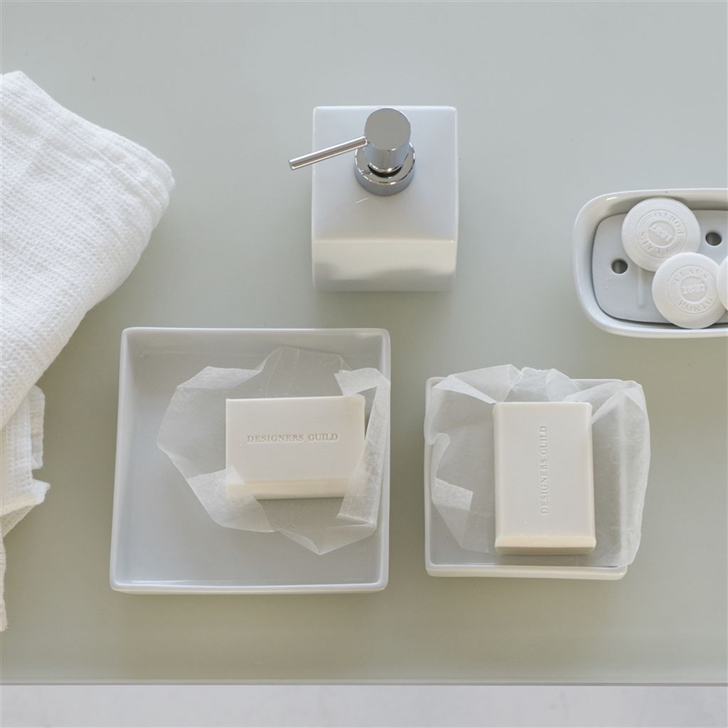 Distributeur de Savon, Porcelaine et Métallique