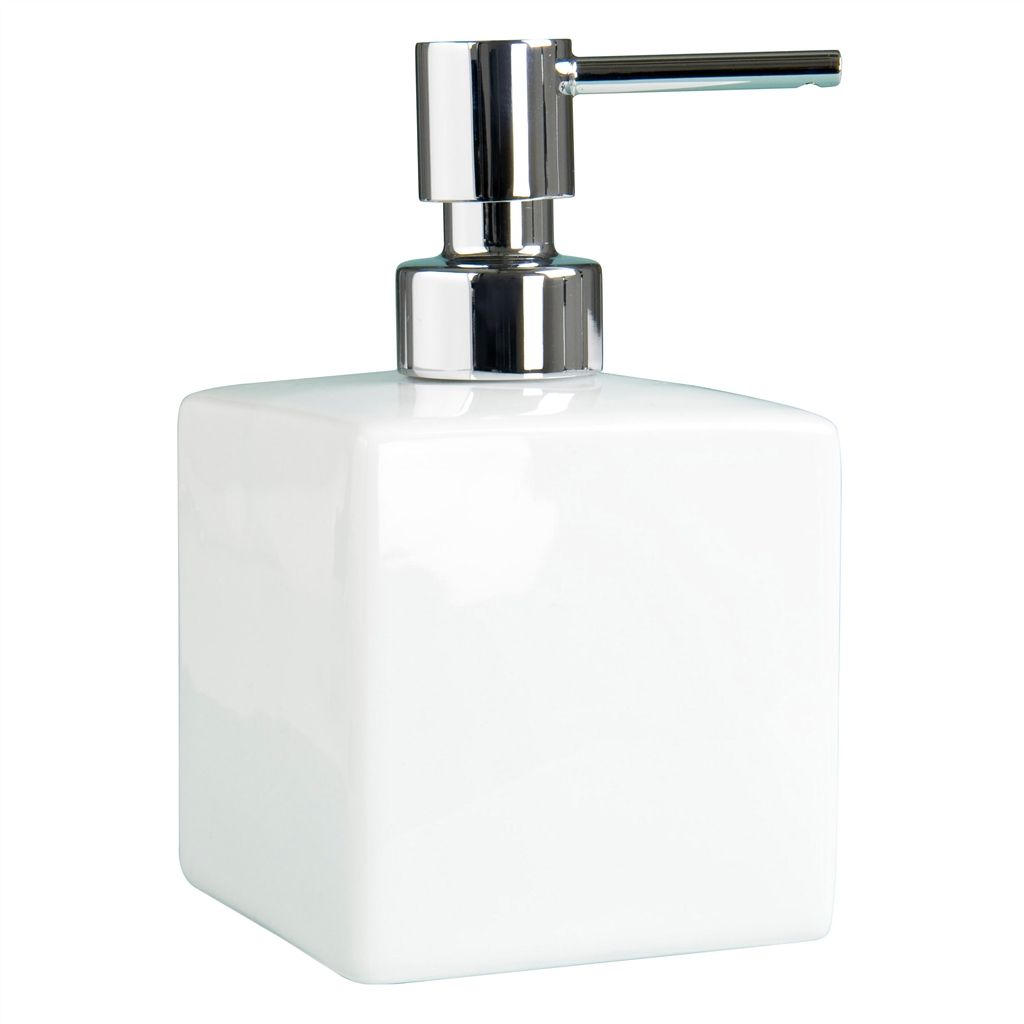 Porcelain And Chrome Soap Dispenser