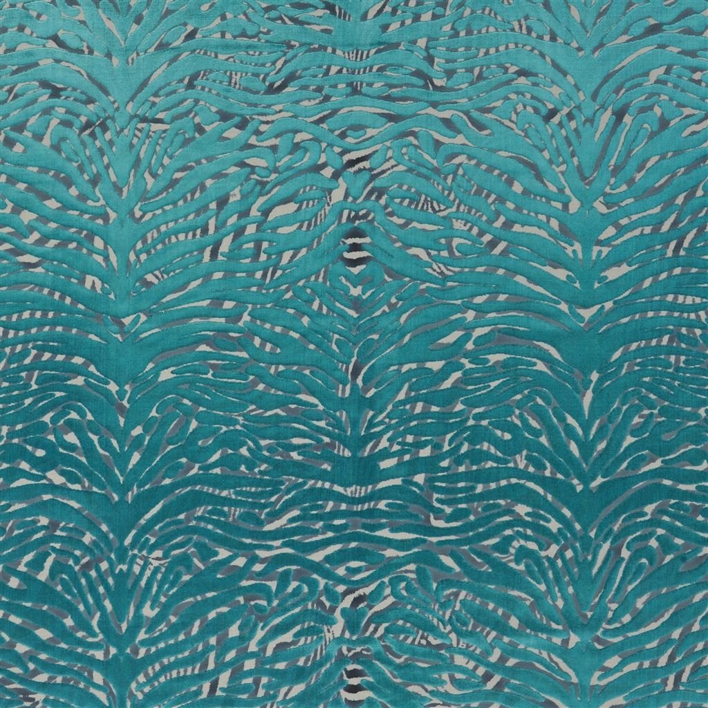 soft pantigre - turquoise fabric