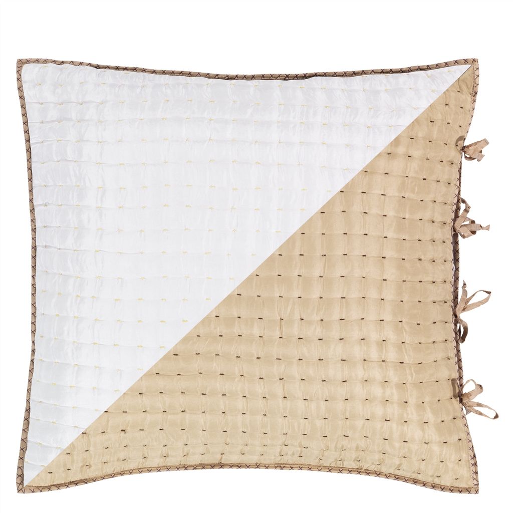 Chenevard Natural & Chalk Square Pillowcase