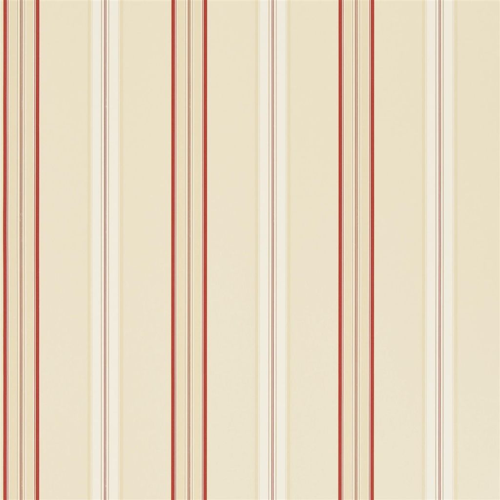 Dunston Stripe - Vermilion Cutting