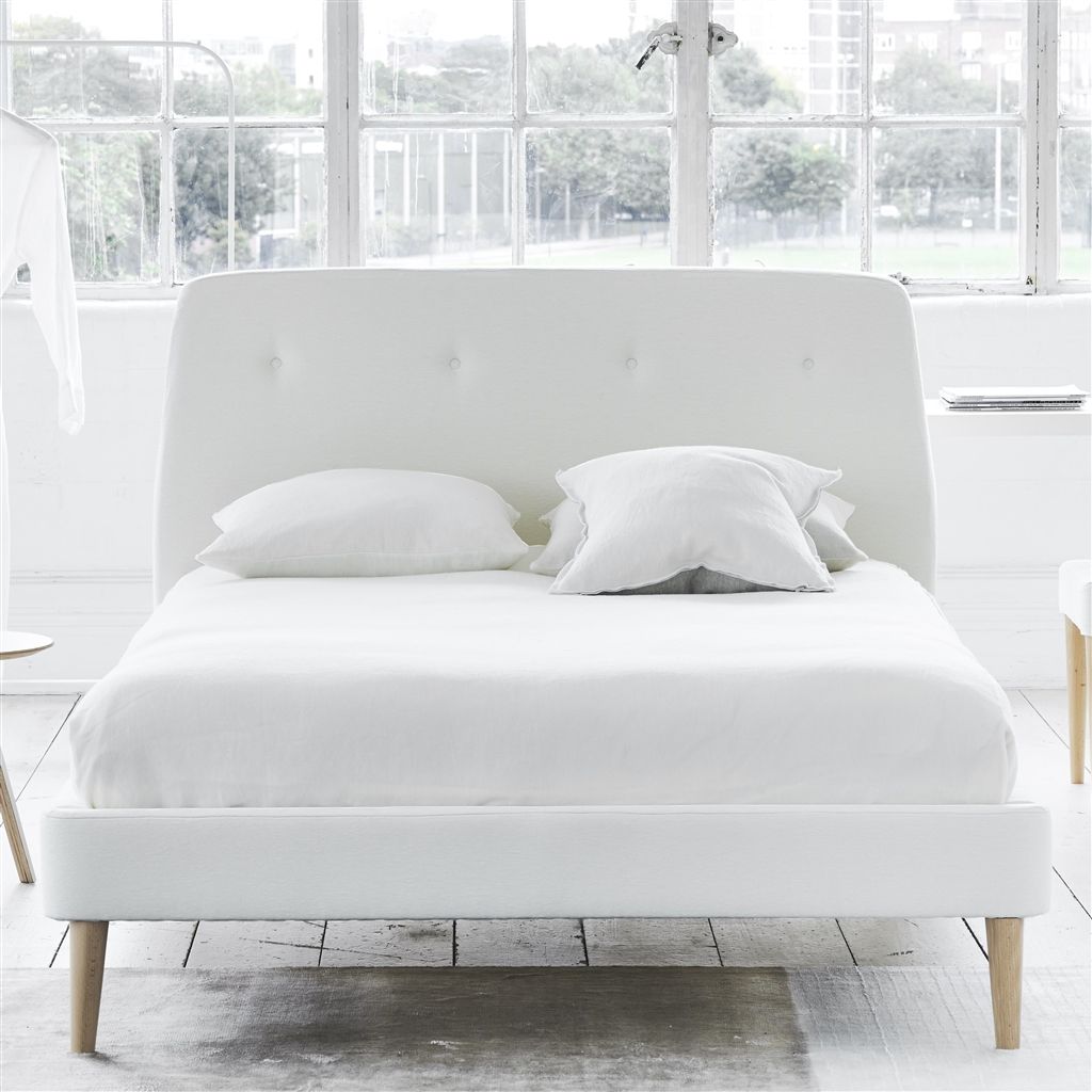 Cosmo Bed - Self Buttons - Superking - Beech Leg - Cassia Chalk