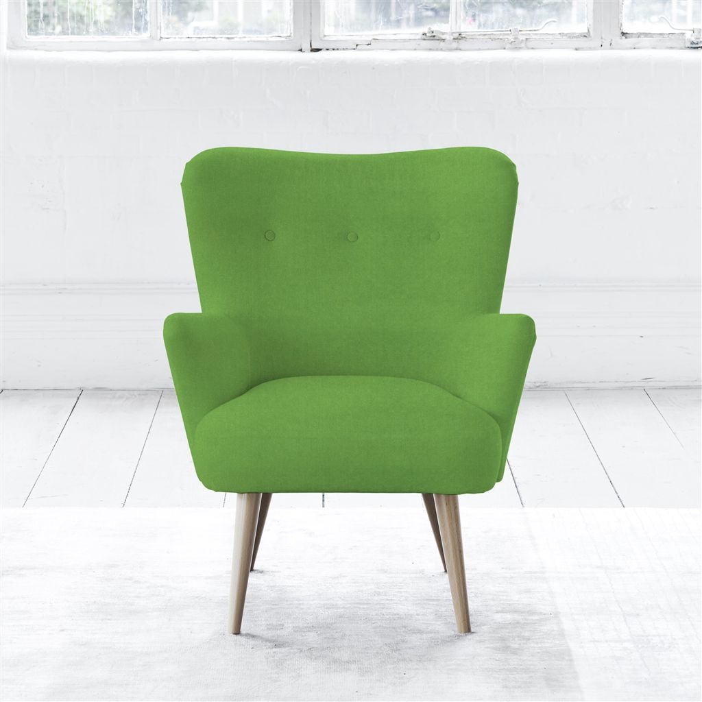 Florence Chair - Self Buttons - Beech Leg - Cassia Grass