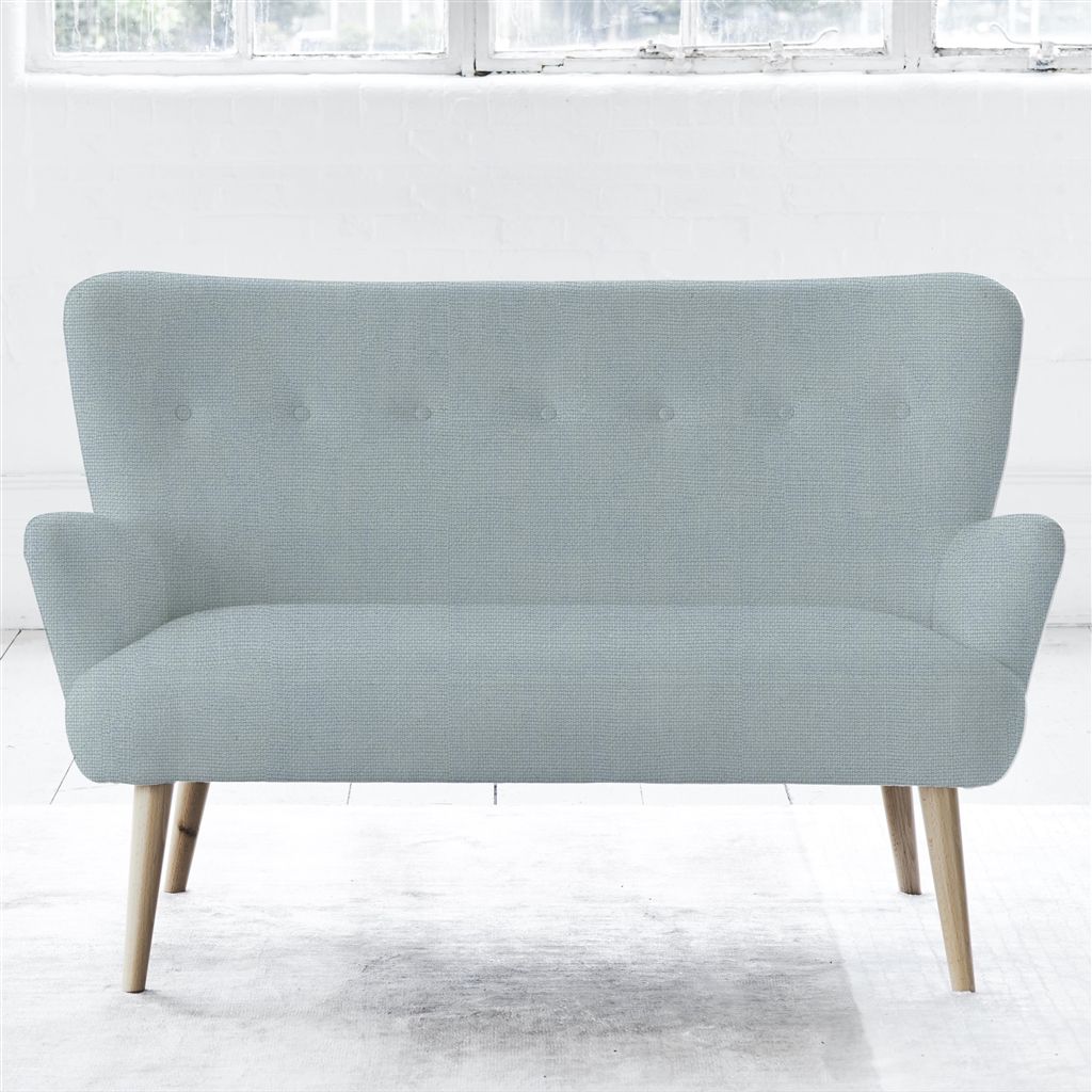 Florence 2 Seater - Self Buttons - Beech Leg - Brera Lino Lapis