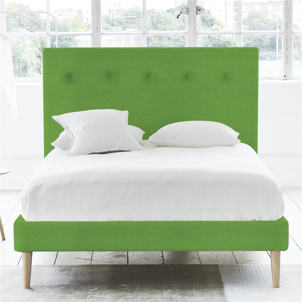 Polka Bed - Self Buttons - Superking - Beech Leg - Cassia Grass