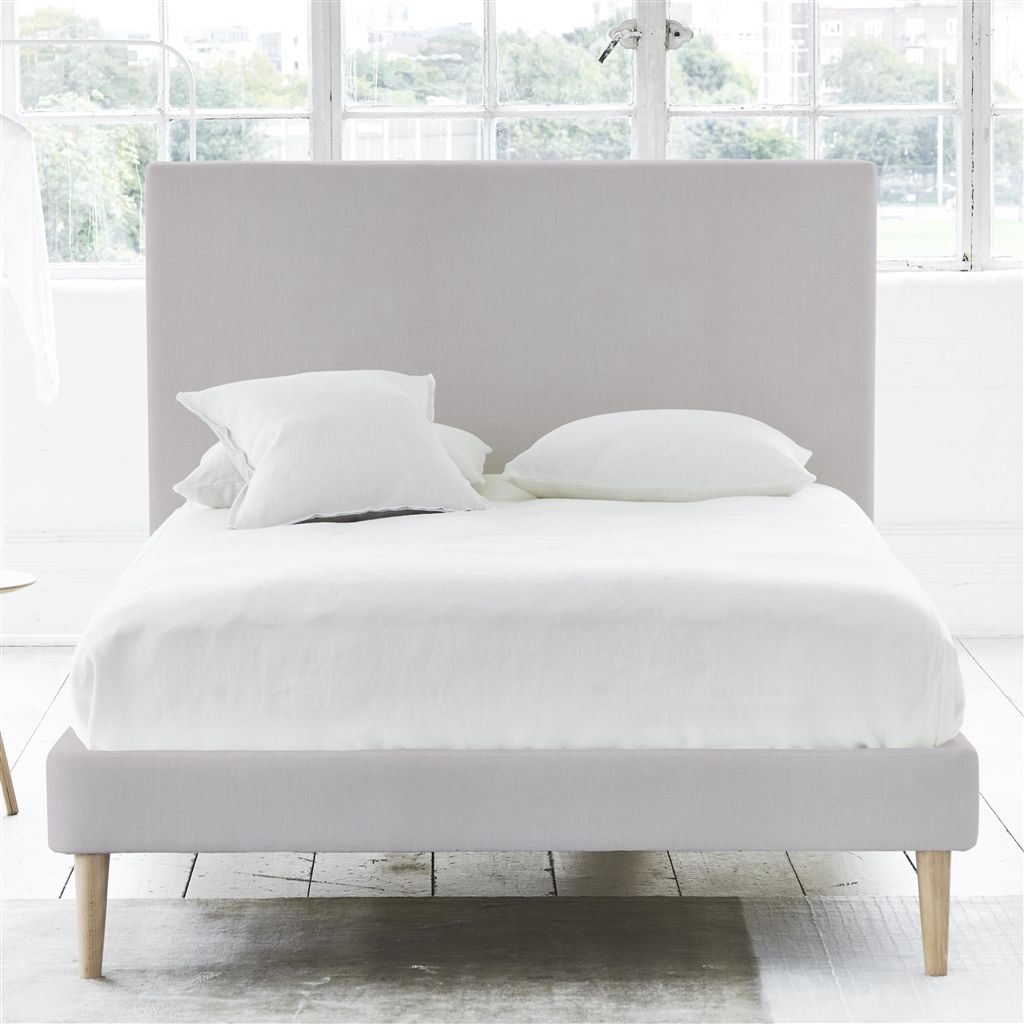 Square Bed - Superking - Beech Leg - Brera Lino Platinum