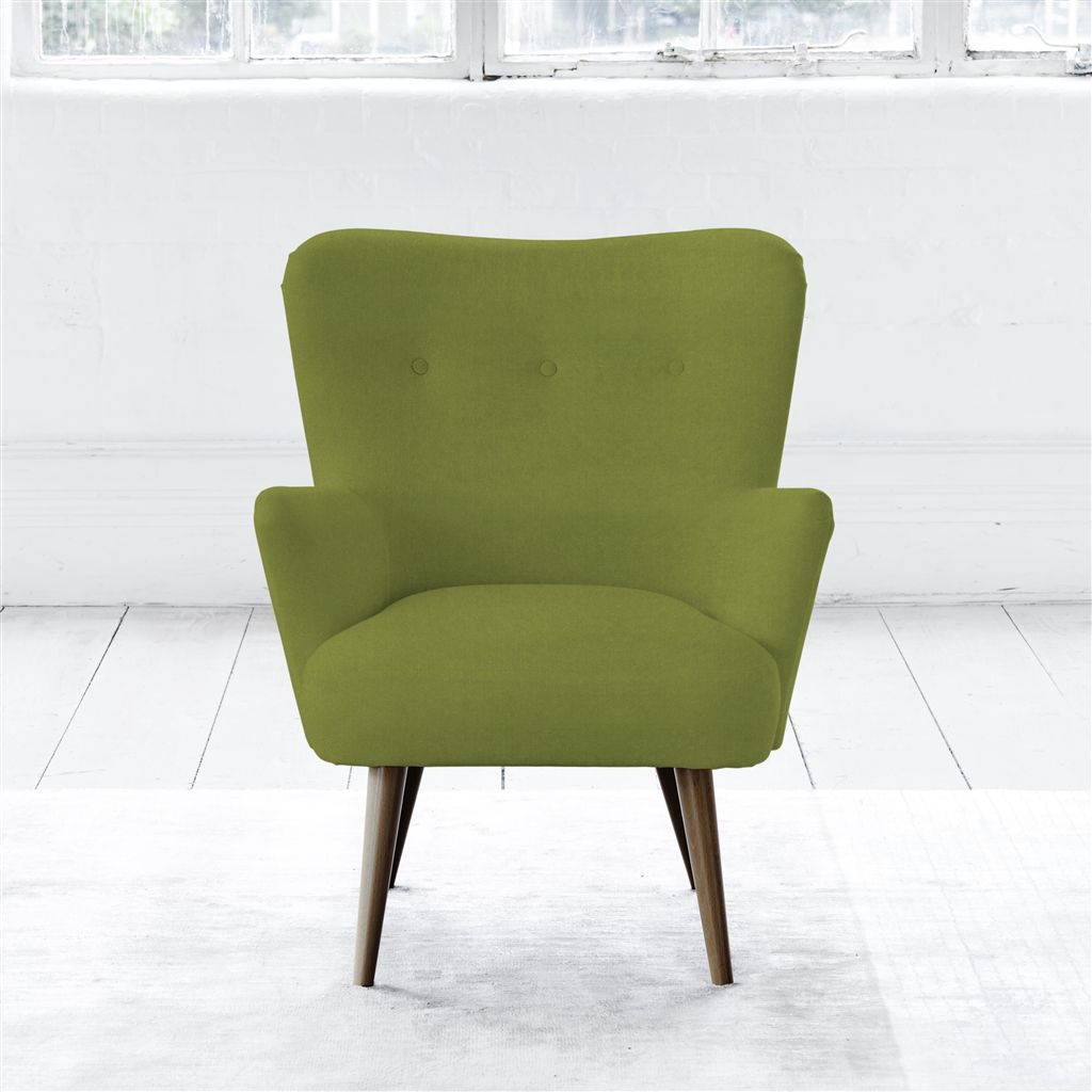 Florence Chair - Self Buttons - Walnut Leg - Cassia Apple