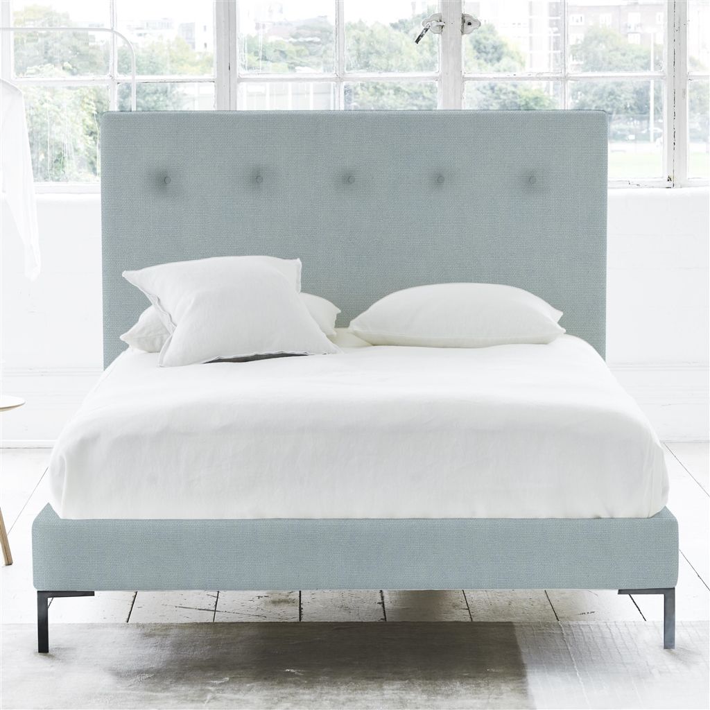 Polka Bed - Self Buttons - Superking - Metal Leg - Brera Lino Lapis