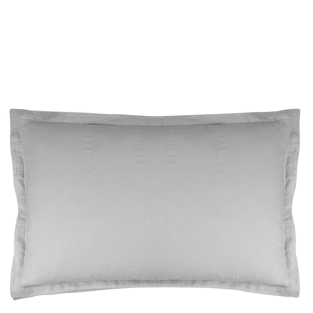 Biella Pale Grey & Dove King Sham  - Reverse