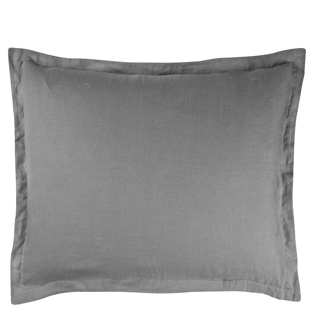 Biella Pale Grey & Dove European Sham  - Reverse