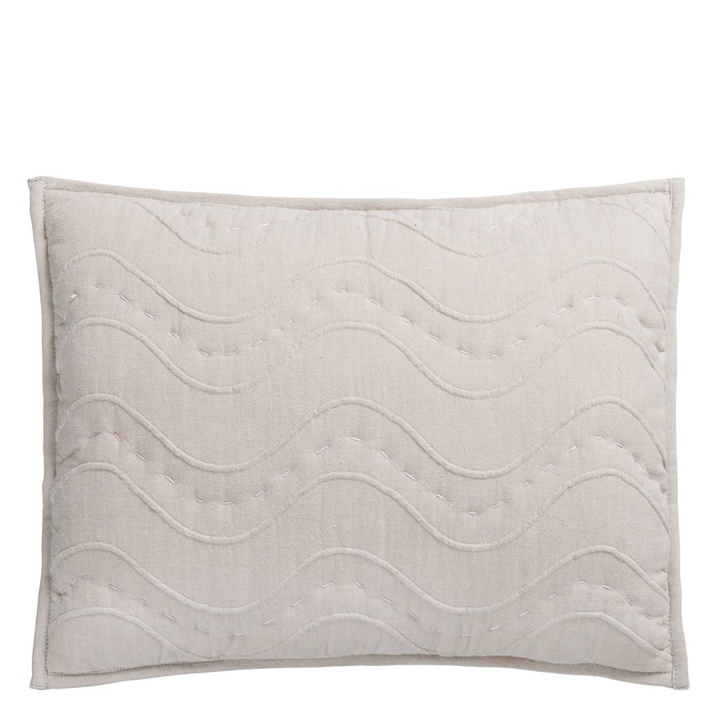 Aurelia Natural Quilted Cushion Quilt 40x30xcm