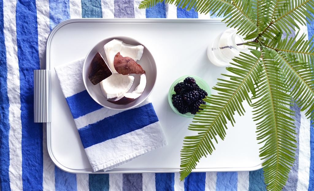 Coconut & blackberry ice lollies                                      