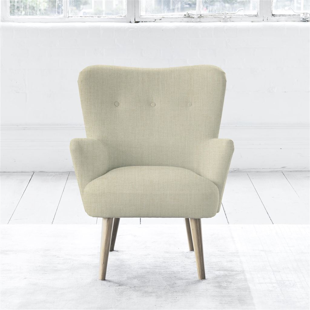 Florence Chair - Self Buttons - Beech Leg - Elrick Natural