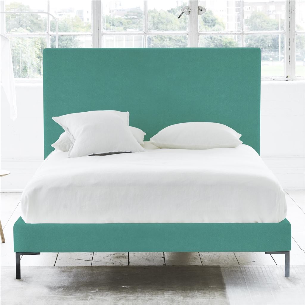 Square Bed - Double - Metal Leg - Cassia Ocean