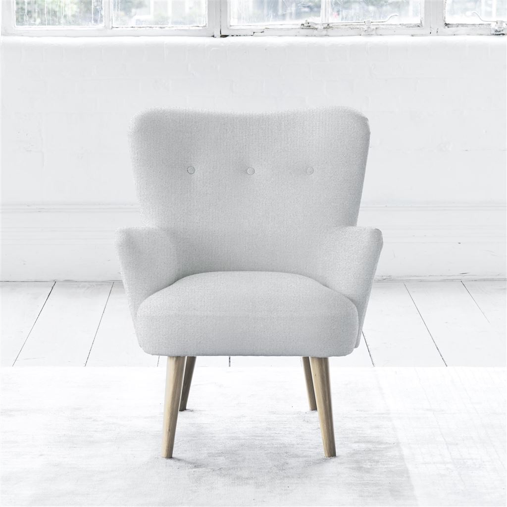 Florence Chair - Self Buttons - Beech Leg - Cassia Chalk