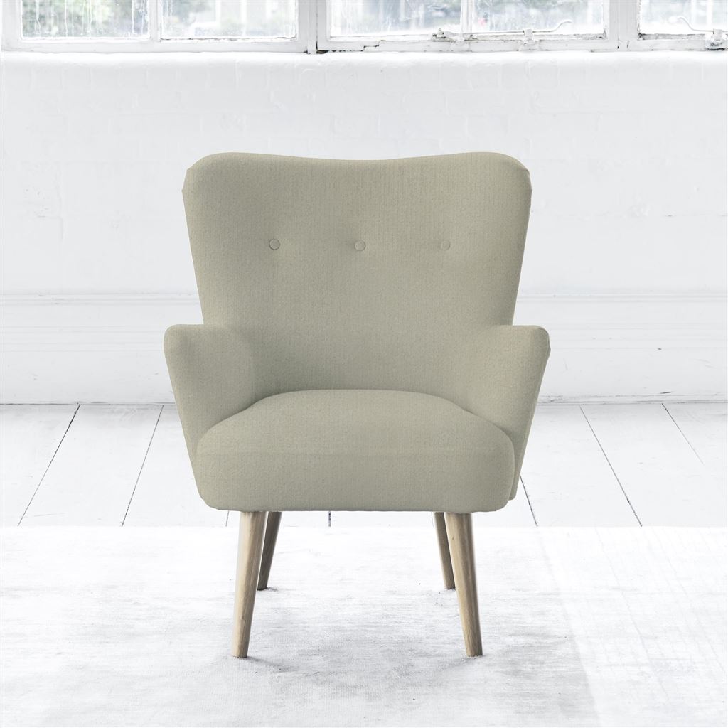 Florence Chair - Self Buttons - Beech Leg - Cassia Dove