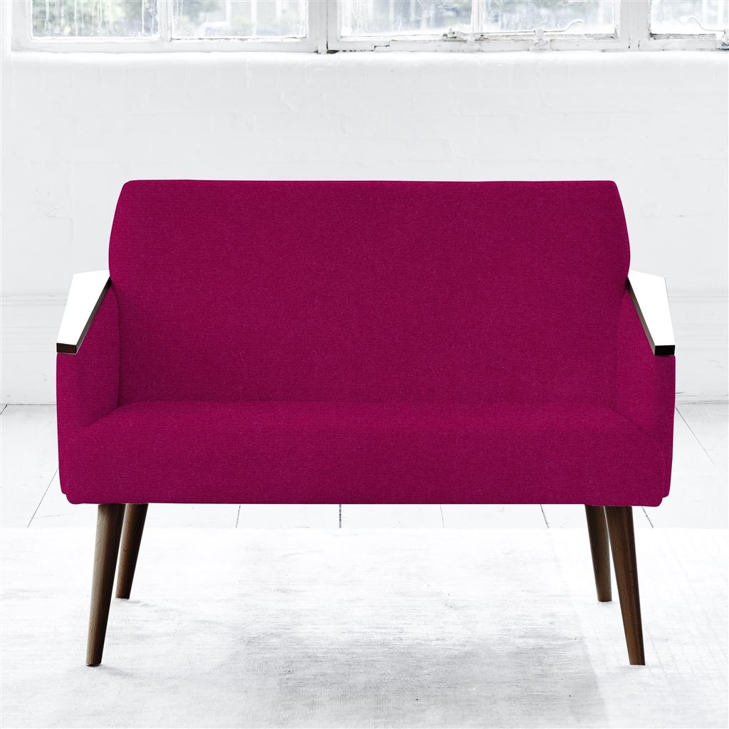 Ray - Two Seater - Walnut Leg - Cassia Fuchsia