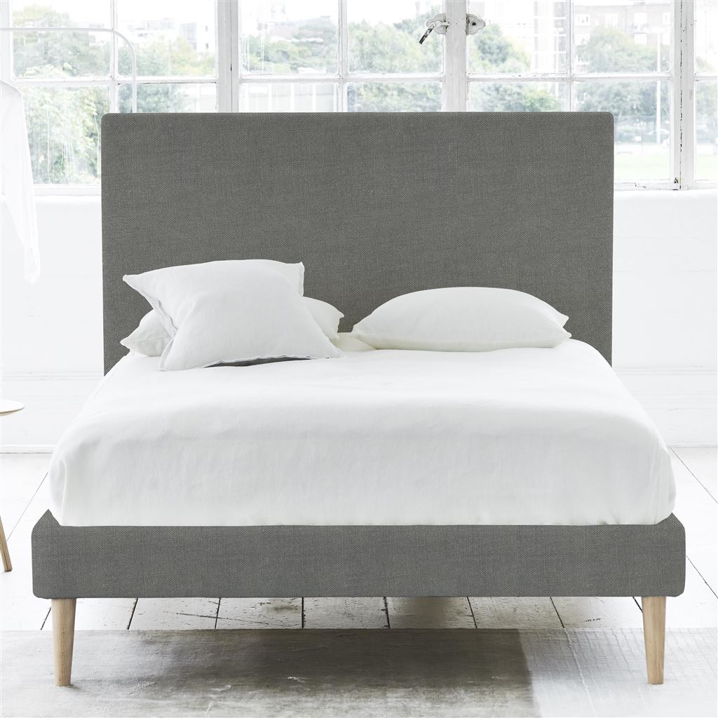 Square Bed - Superking - Beech Leg - Brera Lino Granite