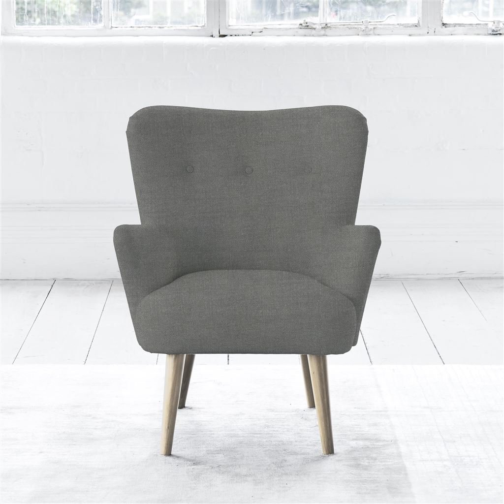 Florence Chair - Self Buttons - Beech Leg - Brera Lino Granite