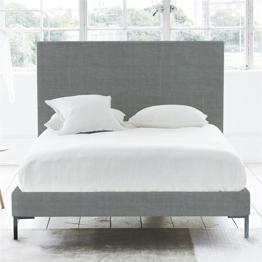 Square Bed - Superking - Metal Leg - Brera Lino Zinc