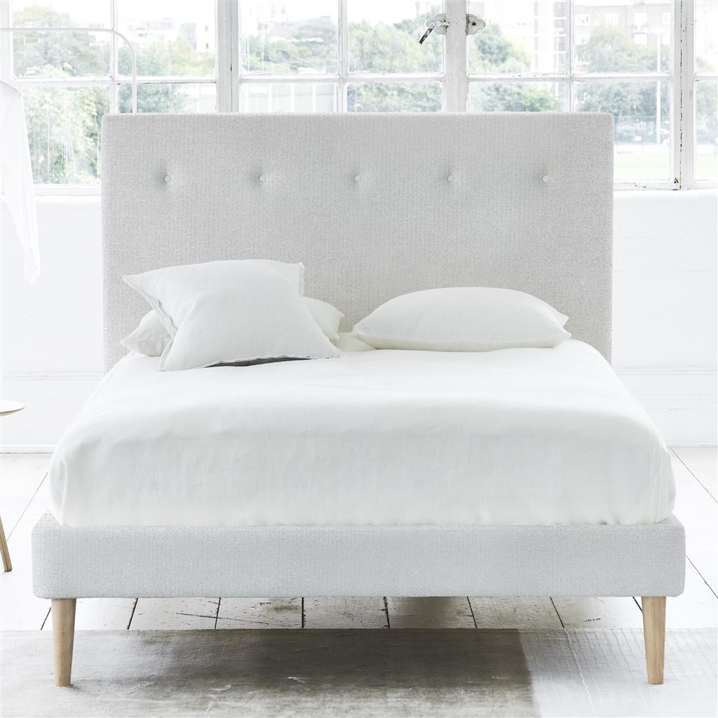 Polka Bed - White Buttons - Superking - Beech Leg - Brera Lino Alab...