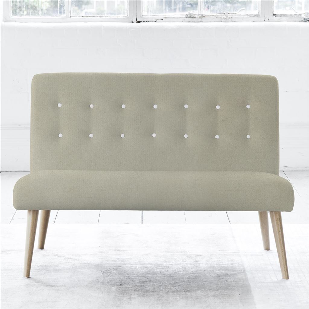 Eva 2 Seater - White Buttons - Beech Leg - Cassia Dove