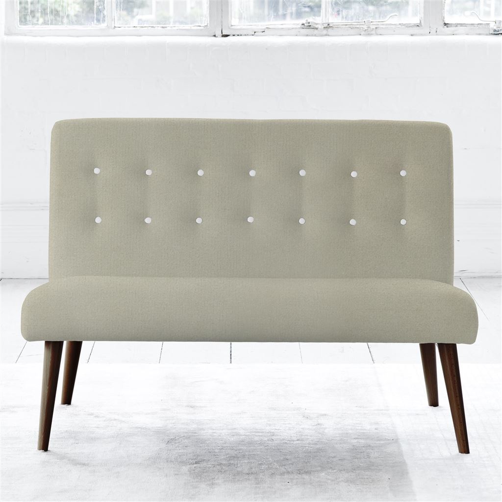 Eva 2 Seater - White Buttons - Walnut Leg - Cassia Dove