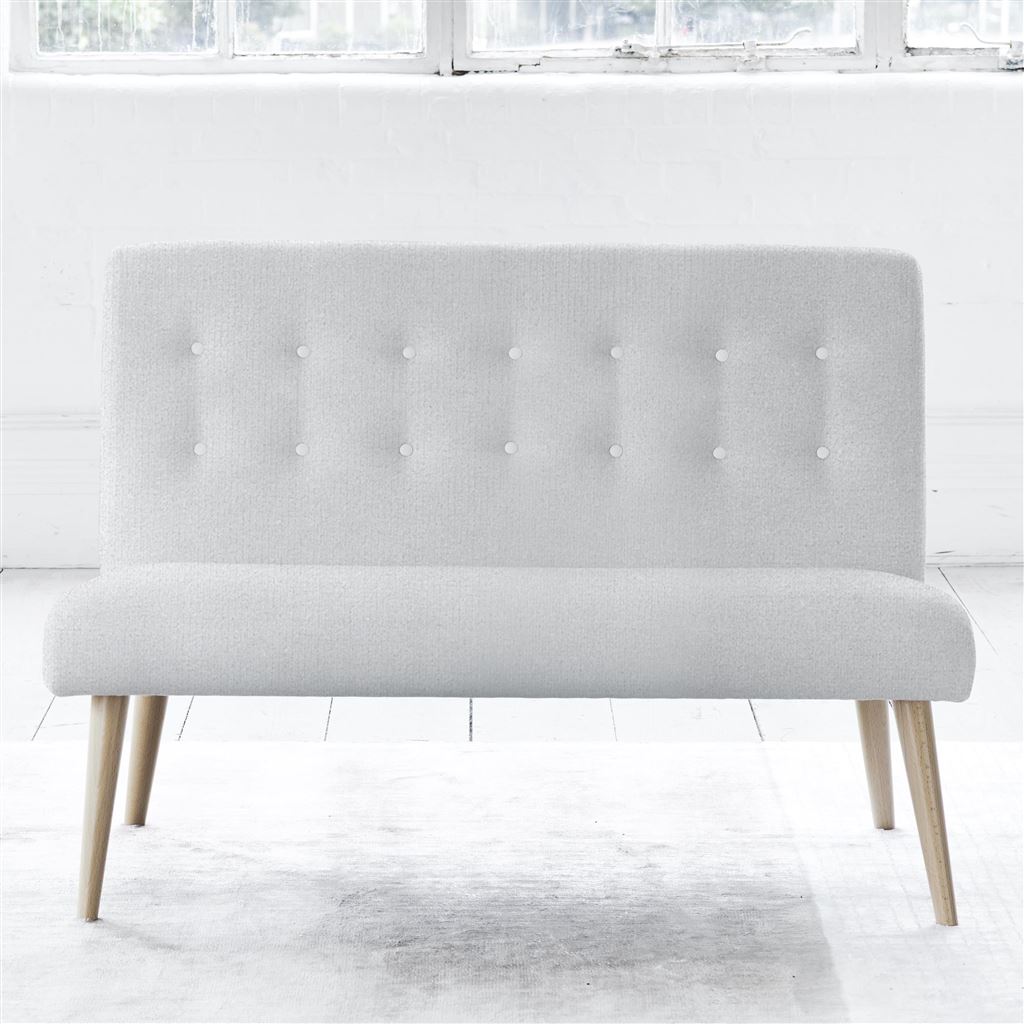 Eva 2 Seater - White Buttons - Beech Leg - Cassia Chalk