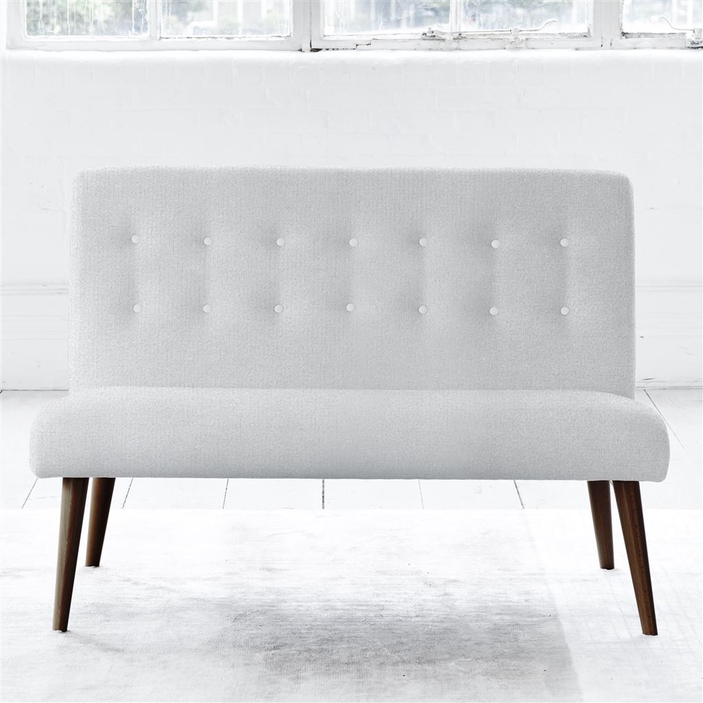 Eva 2 Seater - White Buttons - Walnut Leg - Cassia Chalk