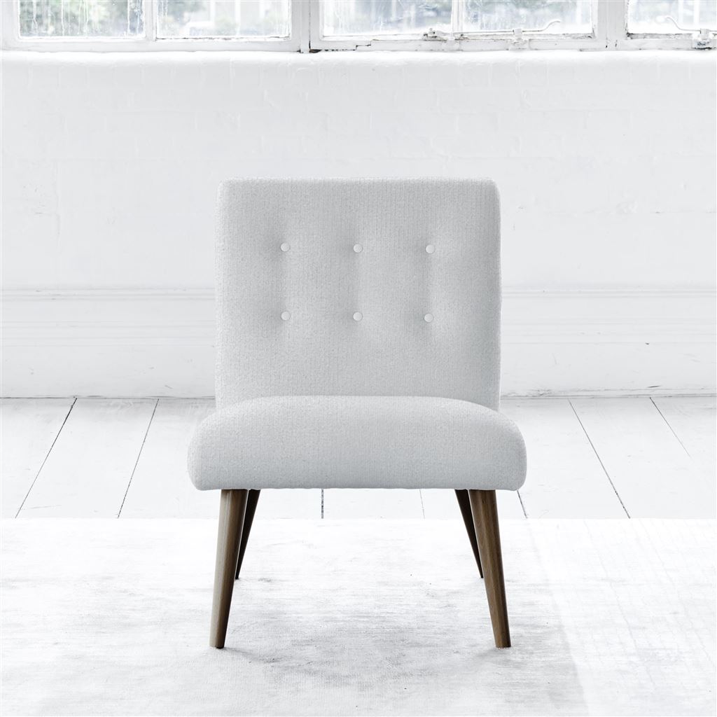 Eva Chair - White Buttons - Walnut Leg - Cassia Chalk