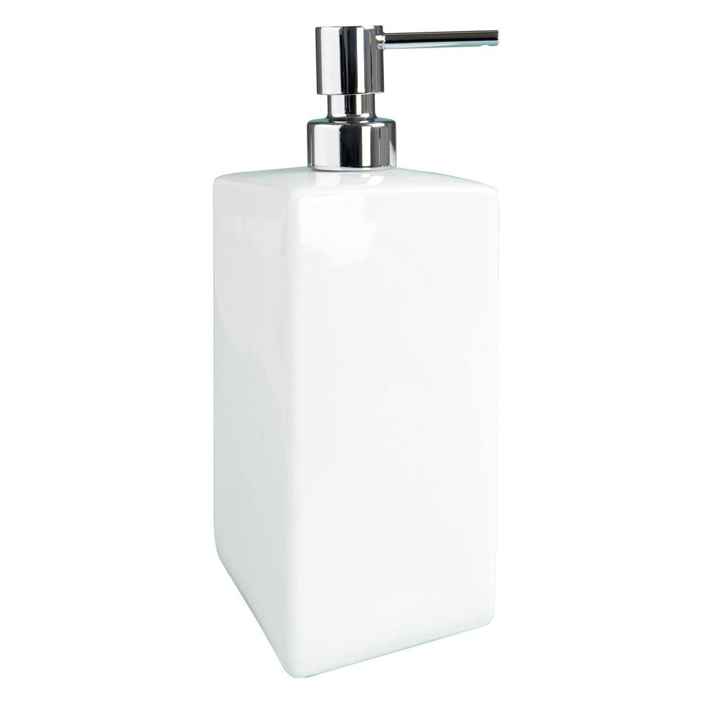 PORCELAIN + NICKEL SATIN SOAP DISPENSER - DECOR WALTHER