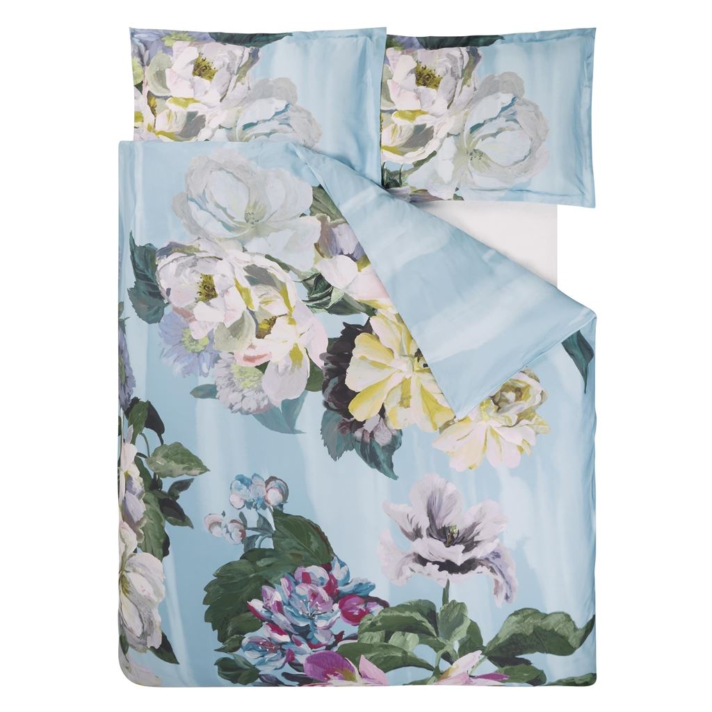 delft flower sky queen duvet cover