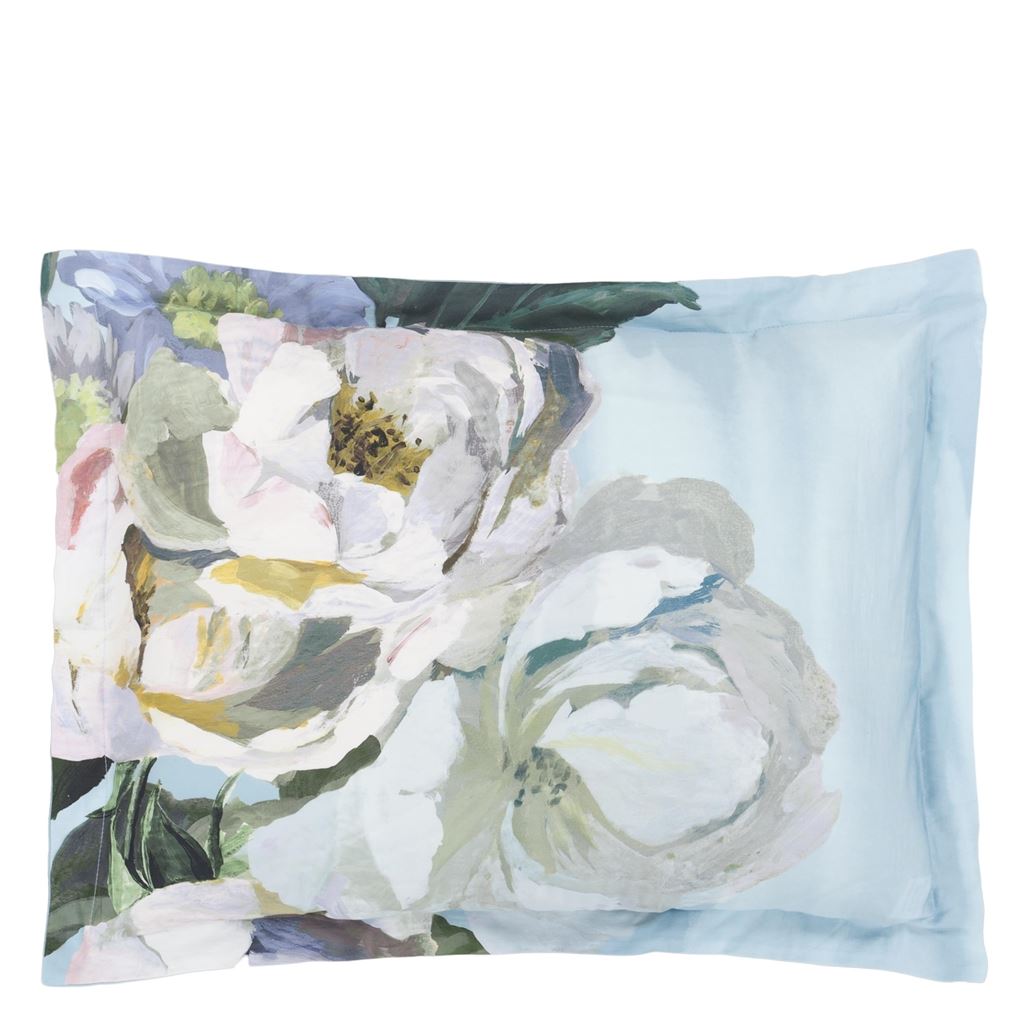 delft flower sky standard sham