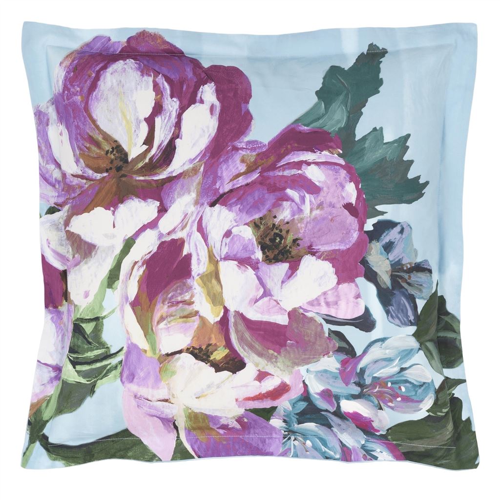 delft flower sky european sham