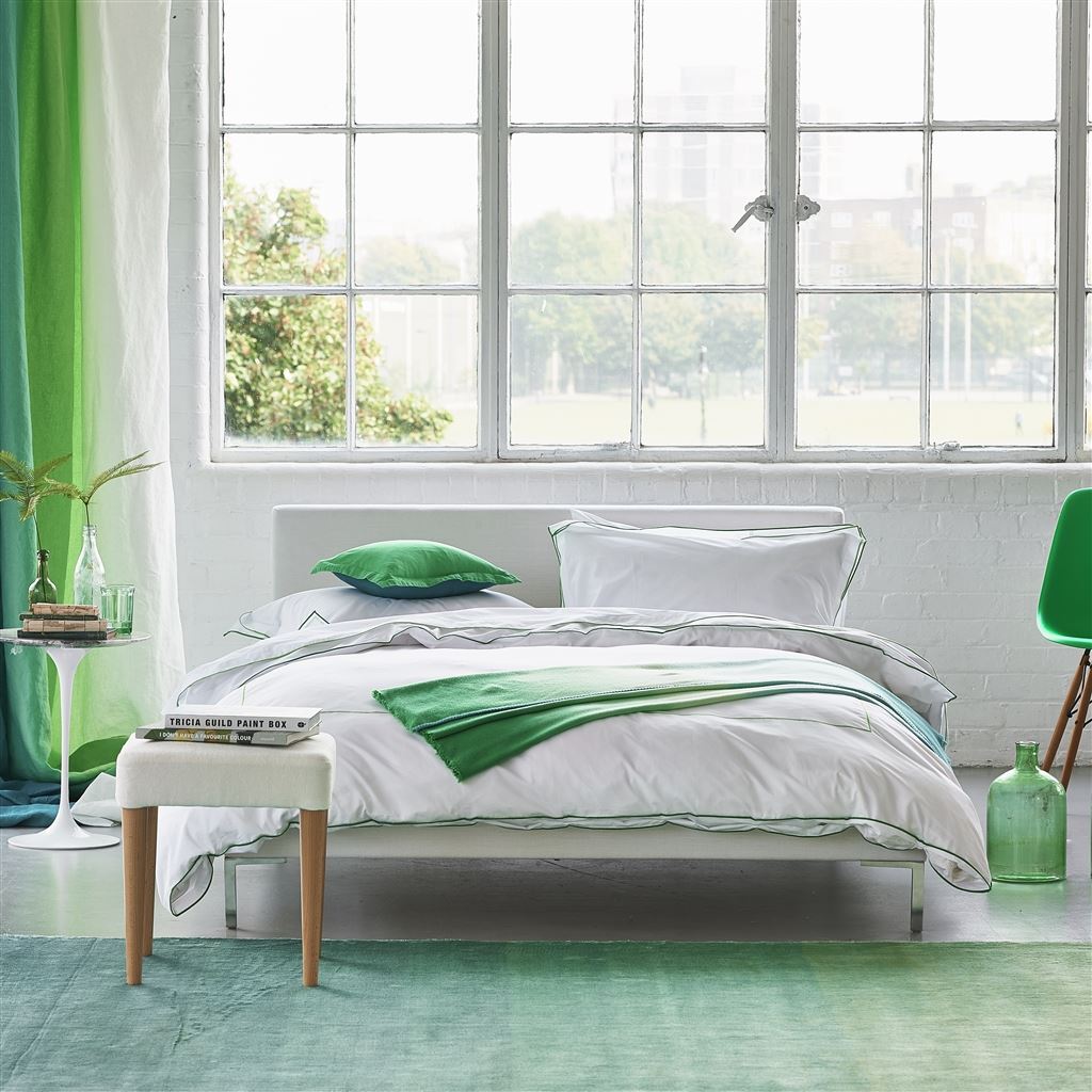 Astor Emerald Cotton Bed Linen