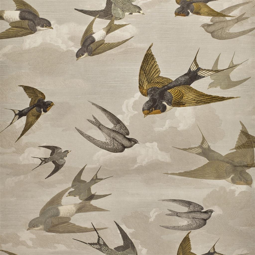 Chimney Swallows Sepia