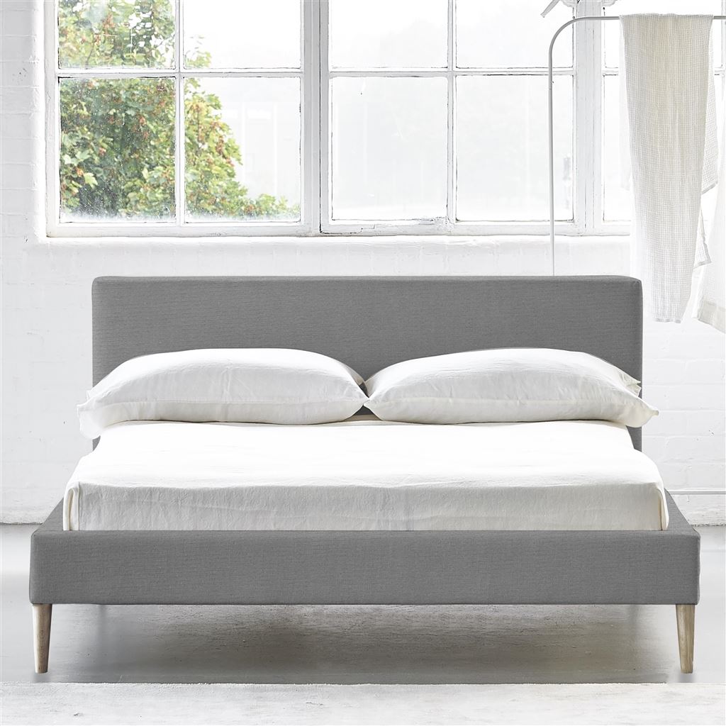 Square Low Bed -  Superking  -  Beech Leg  -  Cassia Zinc