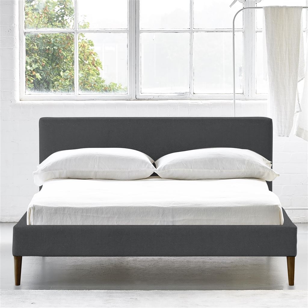 Square Low Bed -  Single  -  Walnut Leg  -  Cassia Granite