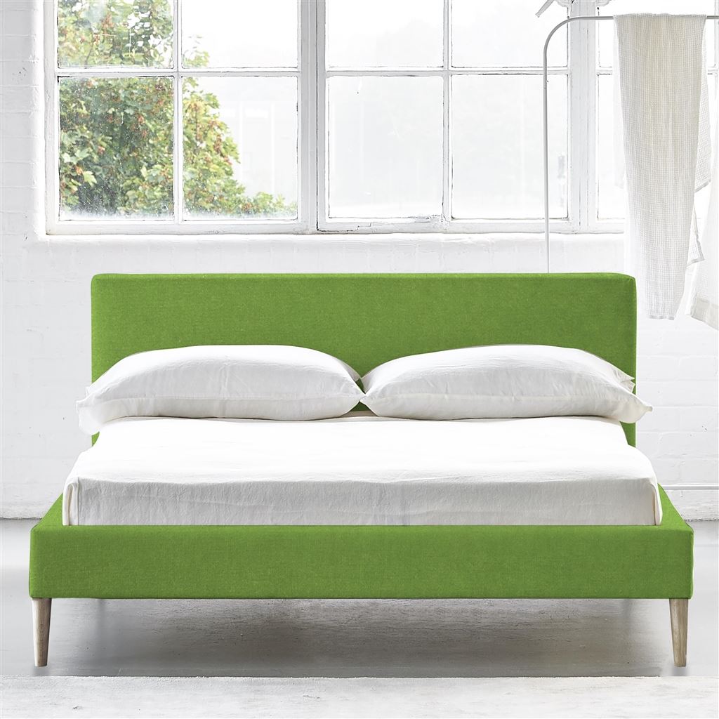 Square Low Bed -  Superking  -  Beech Leg  -  Cassia Grass